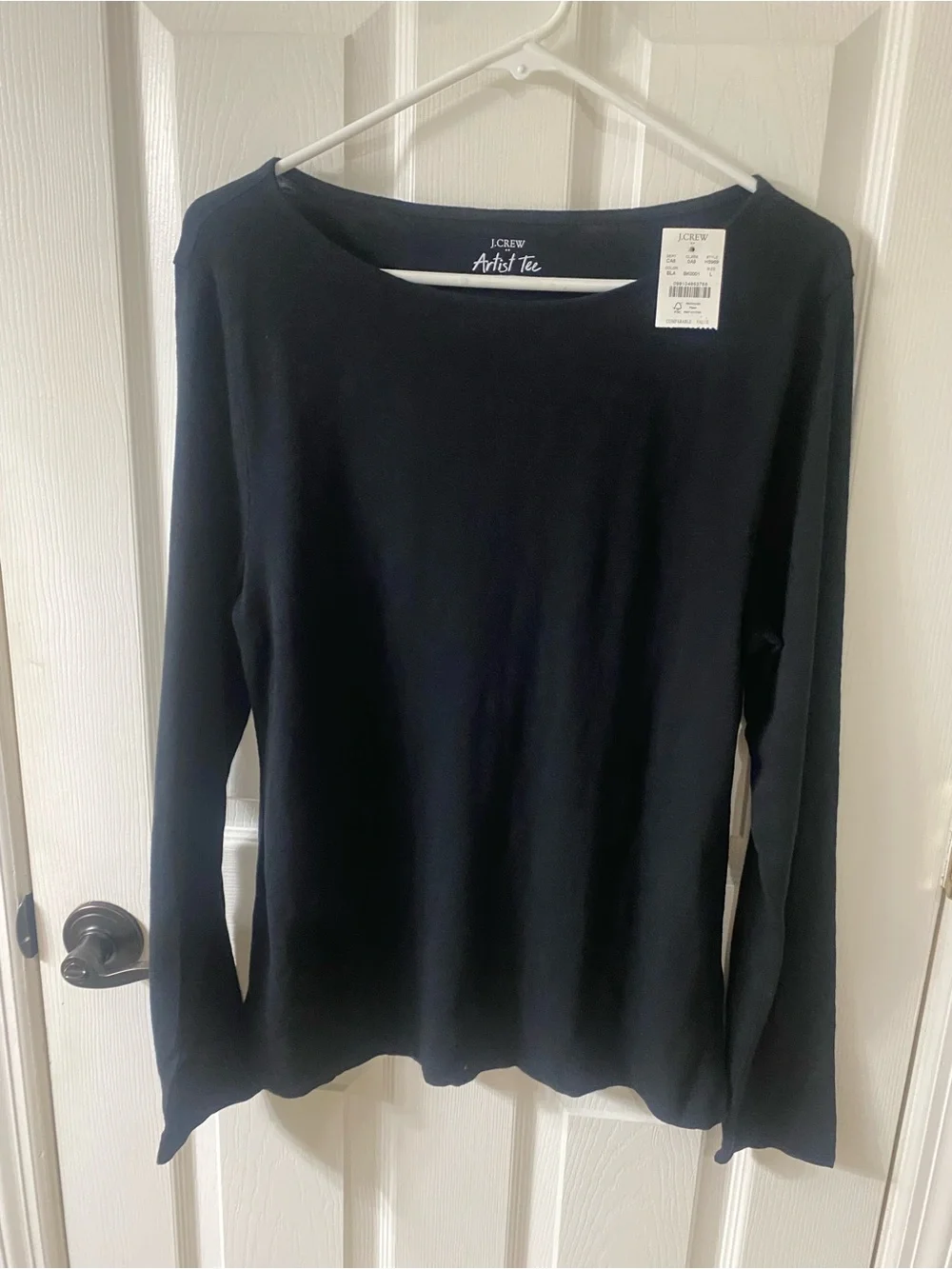 J. Crew Black Long-Sleeve Artist Tee